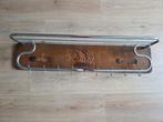Vintage kapstok muurkapstok schip boot zeilschip chroom hout, Wandkapstok, Gebruikt, Ophalen of Verzenden, Minder dan 100 cm