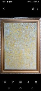 Abstract schilderij met gouden lijst, Ophalen of Verzenden
