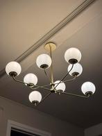 Art Deco Hanglamp La Redoute Messing & Opaal Glas, Ophalen of Verzenden, Zo goed als nieuw, Glas, 50 tot 75 cm