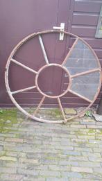 Rond antiek gietijzeren raam D. = 110cm, Doe-het-zelf en Verbouw, Overige typen, 80 tot 120 cm, Gebruikt, 80 tot 120 cm