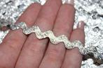 Galon lurex / zigzag band 6mm - zilver #1424, Ophalen of Verzenden, Nieuw, Lint, Band of Elastiek