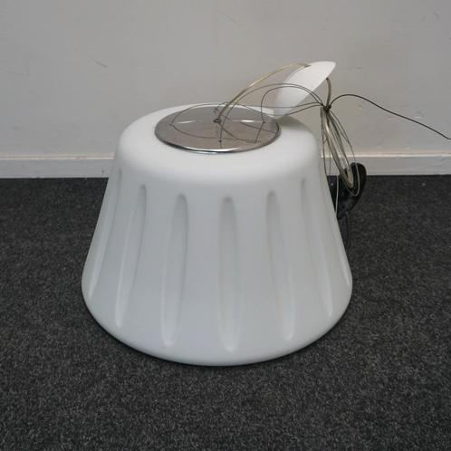 Design Lampen | Hanglampen | Wit | Glas | Lampen, Huis en Inrichting, Lampen | Hanglampen, Gebruikt, Minder dan 50 cm, Glas, Metaal