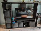 TV wandmeubel Ikea Kallax bruin, Huis en Inrichting, Kasten | Wandmeubels, 25 tot 50 cm, Zo goed als nieuw, Ophalen