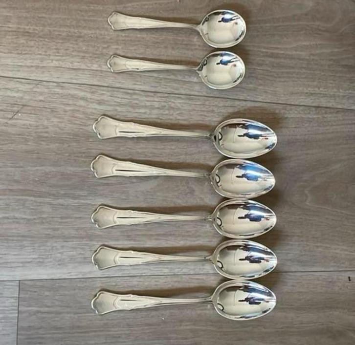 Verzilverde lepels Alt Chippendale 150 Robbe & Berking, Huis en Inrichting, Keuken | Bestek, Zo goed als nieuw, Zilver, Ophalen of Verzenden