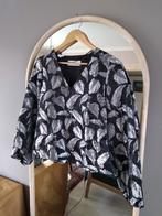 Zwarte blouse met zilveren bladeren, Maat 38/40 (M), Zwart, Selected moments, Nieuw