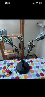 Unieke Tiffany-stijl tafellamp, Ophalen of Verzenden, Gebruikt, Glas, Minder dan 100 cm