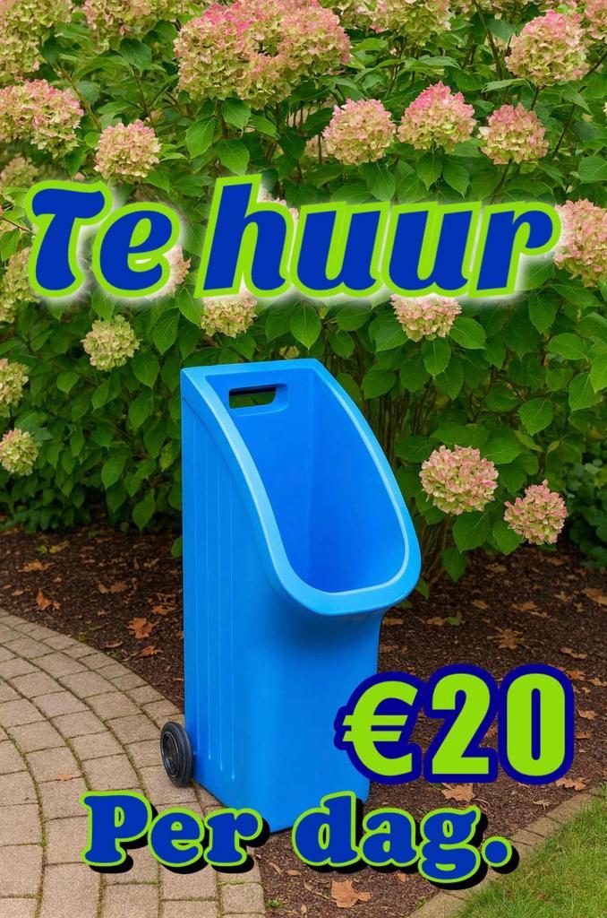 Mobiele plaszuil/ urinoir te huur., Huis en Inrichting, Woonaccessoires | Prullenbakken, Zo goed als nieuw, Kunststof, Minder dan 50 cm