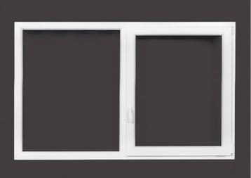 kunststof draaikiep-vast kozijn b200 x h130 RAL 9016 beschikbaar voor biedingen