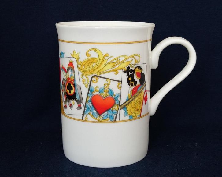 Hutschenreuther Leonard - beker met speelkaarten, Huis en Inrichting, Keuken | Servies, Zo goed als nieuw, Kop(pen) en/of Schotel(s)