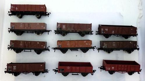 HO 11 open wagens Fleischmann en RocoHet, Hobby en Vrije tijd, Modeltreinen | H0, Gebruikt, Wagon, Gelijkstroom of Wisselstroom