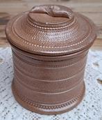 Franse versierde brocante gres pot met tak, Antiek en Kunst, Ophalen of Verzenden