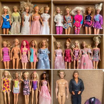 25 Barbies + 2 Ken - oud en nieuw beschikbaar voor biedingen