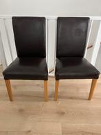 2 leren stoelen, Huis en Inrichting, Stoelen, Ophalen of Verzenden, Zo goed als nieuw