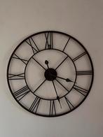 Wandklok 60cm brons/bruin, Ophalen, Zo goed als nieuw, Analoog, Wandklok