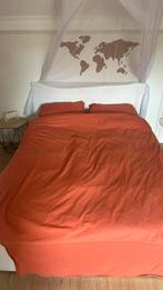 140x200, wit eiken hout, te koop met matras, Huis en Inrichting, Slaapkamer | Bedden, Ophalen, Gebruikt, Wit, Tweepersoons
