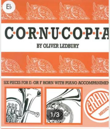 Cornucopia voor Hoorn in Eb/F en piano graad 2/3 beschikbaar voor biedingen