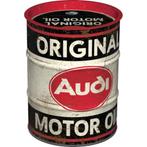Audi original motor oil reclame spaarpot van metaal deco