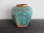 Antieke Chinees aardewerk gember pot in gemeleerd groen, Antiek en Kunst, Ophalen of Verzenden