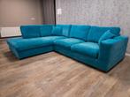 GRATIS BEZORGEN | Zeer Mooi AQUA BLAUWE Hoekbank, Info@banxtel.nl, 3194DC, Gebruikt, Verzenden