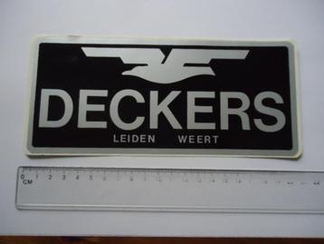 sticker oud DECKERS CARROSSERIE logo Leiden weert retro beschikbaar voor biedingen