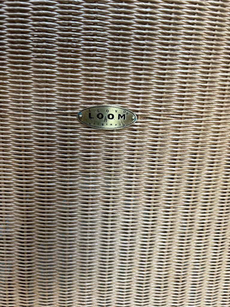 6 of per stuk, lloyd loom stoelen incl dons kussen zgan, Huis en Inrichting, Stoelen, Zo goed als nieuw, Vijf, Zes of meer stoelen