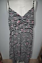 B74B Jurk nieuw maat 48 / 50 Zwart Wit Roze Grijs, Kleding | Dames, Ophalen of Verzenden, Nieuw, Zwart, Jurk