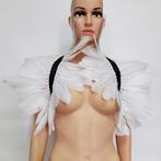 Witte dames victoriaanse veren bolero (kraag gothic sjaal), Maat 38/40 (M), Verzenden, Nieuw, Kleding