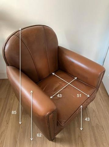 Lederen Engelse fauteuil beschikbaar voor biedingen