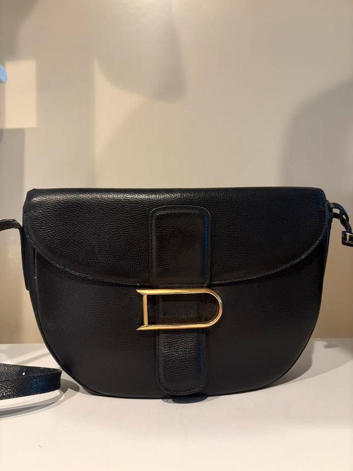 DELVAUX vintage cross body tasje, Sieraden, Tassen en Uiterlijk, Tassen | Schoudertassen, Zwart, Ophalen of Verzenden