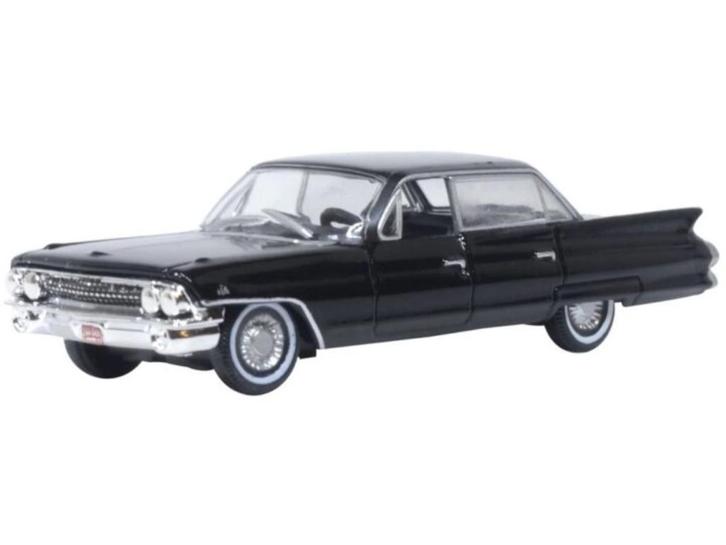 Cadillac DE VILLE SEDAN 1961 ZWART, Hobby en Vrije tijd, Modelauto's | 1:87, Nieuw, Auto, Overige merken, Ophalen of Verzenden