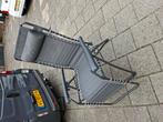 Mooie grijze luie lig stoel., Tuin en Terras, Tuinstoelen, Ophalen of Verzenden, Gebruikt, Aluminium