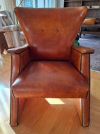 Prachtige vintage schapenlederen fauteuil, Huis en Inrichting, Fauteuils, Ophalen, Gebruikt, 50 tot 75 cm, Leer