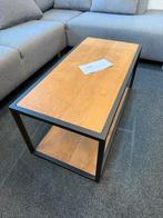 Showroom Tafel Eikenblad & Zwart Kokerprofiel, Ophalen, 100 tot 150 cm, 50 tot 75 cm, Eikenhout