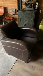 Gratis Echt Lederen fauteuil, Ophalen, Gebruikt, 50 tot 75 cm, Leer
