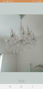 Plafondlamp kroonluchter, incl. lichtbronnen. diverse , Huis en Inrichting, Lampen | Kroonluchters, Ophalen, Gebruikt, Glas, Plafondlamp kroonluchter, incl. lichtbronnen. diverse 