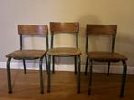 Tubax Schoolstoelen - Vintage - 3 stuks, Huis en Inrichting, Stoelen, Ophalen, Zo goed als nieuw, Bruin, Drie