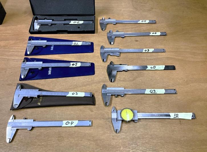 Schuifmaat 150mm MITUTOYO, SNK en MOM, klokschuifmaat, Doe-het-zelf en Verbouw, Meetapparatuur, Zo goed als nieuw, Afstand, Ophalen of Verzenden