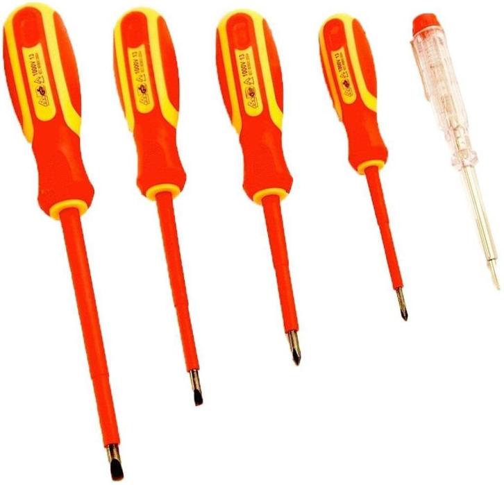 Schroevendraaier set 5dlg. Geïsoleerd. Geschikt tot 1000V, Auto diversen, Overige Auto diversen, Ophalen of Verzenden