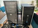 2 x desktop pc plus 3 schermen plus toebehoren, Ophalen, Gebruikt, Hp