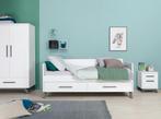 Mooi Bobita Levi bed / bedbank 200 x 90 met laden, Ophalen, 90 cm, Eenpersoons, Wit