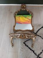 Barokke Spiegel met Console, Huis en Inrichting, Ophalen, Zo goed als nieuw, Rechthoekig, Minder dan 100 cm