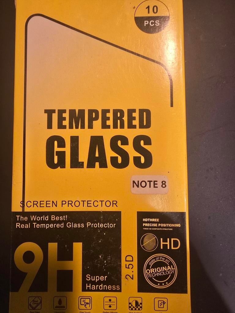 Tempered Glass Screenprotector Note 8 - 10 stuks, Ophalen of Verzenden, Nieuw, Bescherming, Nokia