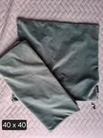 Jade Groen Velvet Kussen 40x40, Huis en Inrichting, Woonaccessoires | Kussens, Ophalen of Verzenden