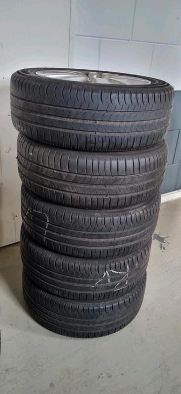 Peugeot aliminium velgen met 5 (nieuwe) banden 205/55R16 beschikbaar voor biedingen