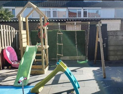 Speeltoestel met schommel, ladder en glijbaan, Kinderen en Baby's, Speelgoed | Buiten | Speeltoestellen, Zo goed als nieuw, Glijbaan