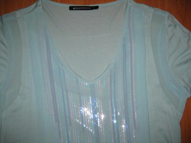 Expresso Top maat S, Kleding | Dames, Tops, Gedragen, Maat 36 (S), Groen, Korte mouw, Ophalen