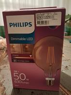 Philips Dimmable LED 2x Nieuw, Led-lamp, Soft of Flame, Grote bol. Doorsnee ong 12 cm, Nieuw