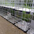 4 stalen IBC  kratten voor bijv. kachelhout 120x100x100, Minder dan 3 m³, Ophalen, Overige houtsoorten, Blokken