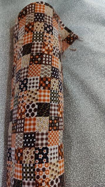 Rol vintage stof bruin, beige, oranje  beschikbaar voor biedingen
