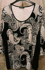 Nieuwe -Zwart/Wit - T Shirt - Maat 46- Via Appia, Zwart, Maat 46/48 (XL) of groter, Nieuw, Ophalen of Verzenden